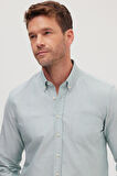 Erkek Regular Fit Klasik Kesim Premium Oxford %100 Pamuk Mint Gömlek