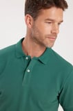 Erkek Slim Fit Dar Kesim Premium Seri %100 Pamuk Yumuşak Dokulu Merserize Yeşil Polo Yaka Tişört 