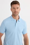 Erkek Slim Fit Dar Kesim Premium Seri %100 Pamuk Yumuşak Dokulu Merserize Mavi Polo Yaka Tişört 