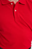 Erkek Slim Fit Dar Kesim %100 Pamuk Kısa Kollu Polo Yaka Kırmızı Tişört