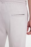Erkek Slim Fit Pamuklu Beli Bağlamalı Yan Cepli Katlamalı Paça Jogger Gri Pantolon