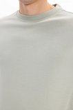 Erkek Standart Fit Normal Kesim Uzun Kollu Ekstra Soft Modal Kumaş Bisiklet Yaka Yeşil Sweatshirt
