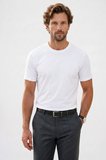 Erkek Regular Fit Klasik Kesim Ekstra Soft Modal Kumaş Bisiklet Yaka Kısa Kollu Beyaz Tişört