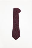 Erkek Bordo Paisley Desenli Klasik Kravat ve Cep Mendili Takımı