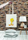 Atekder Tweety Baskılı Ham Bez Çanta