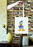 Atekder Donald Duck Baskılı Pamuklu Ham Bez Cüzdan