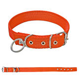 Savex Dokuma Köpek Boyun Tasması Turuncu 2.5*50 cm