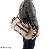 Çok Amaçlı Malzeme Çantası - Büyük - Haki - 35021 - Balıkçı Çantası - Seyahat Çantası