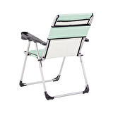 4 Adet Katlanabilir Kamp Sandalyesi ve Masa Seti - Rock - Su Yeşili (A-03) - Bardaklıklı - 140 KG Taşıma