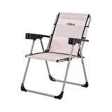 4 Adet Katlanabilir Kamp Sandalyesi ve Masa Seti - Rock - Bozkır (A-21) - Bardaklıklı - 140 KG Taşıma