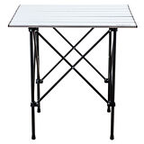 4 Adet Katlanır Kamp Sandalyesi ve Alüminyum Masa Seti - Rock Silver - Kül Gri - Taşıma Çantalı