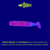 Silikon Kurt Yem - 1,5g 45mm - Fishack - 10 Adet - UV Silikon - Pembe - Karides Kokulu