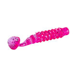 Silikon Kurt Yem - 1,5g 45mm - Fishack - 10 Adet - UV Silikon - Pembe - Karides Kokulu