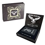 Beşiktaş Orjinal Lisanslı Kalem Termo Deri Defter Vip Set Ahşap Kutulu