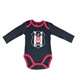 Beşiktaş Kartal Yuvası Orjinal Lisanslı Uzun Kol Zıbın Body Siyah