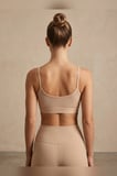 İnce İp Askılı Çıkarılabilir Pedli Fitilli Pamuk Bralette Büstiyer Crop