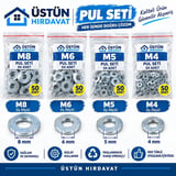 PUL SETİ (M8 M6 M5 M4) 200PARCA