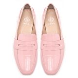 Olsen Pudra Kadın Kroko Baskılı Deri Loafer