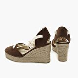Bucky Taba Kadın Dolgu Topuk Süet Espadril