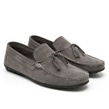 Daron Gri Erkek Süet Loafer