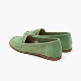 Sage Açık Yeşil Kadın Süet Loafer