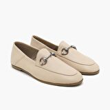 Ann Krem Kadın Deri Loafer