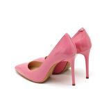 Amada Pembe Kadın Rugan Deri Stiletto