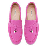 Jaida Pembe Kadın Deri Loafer
