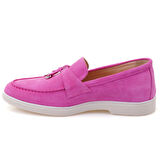 Jaida Pembe Kadın Deri Loafer