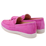 Jaida Pembe Kadın Deri Loafer