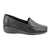 Grazzia Siyah Kadın Aerocomfort Günlük Deri Ayakkabı