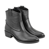 Vaveyla Siyah Kadın Deri Bot