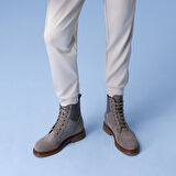 Kadın Vizon Bağcıklı Süet Deri Postal Bot