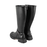 Kadın Siyah Fermuarlı Çizme