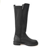Zac Siyah Kadın Fermuarlı Çizme