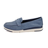 Margaret Mavi Kadın Aerocomfort Deri Loafer