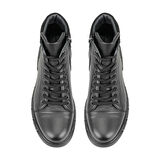 Johnny Siyah Erkek Fermuarlı Deri Bot