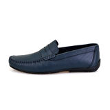 Kelvin Lacivert Erkek Deri Loafer