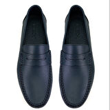 Kelvin Lacivert Erkek Deri Loafer
