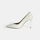 Kadın Beyaz Napa Deri Stiletto