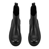 Alexis Siyah Kadın Lastikli Deri Chelsea Bot