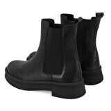 Alexis Siyah Kadın Lastikli Deri Chelsea Bot