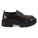 Nayeli Kahve Deri Loafer