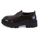 Nayeli Kahve Deri Loafer