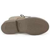 Kadın Kahve Fermuarlı Süet Deri Bot