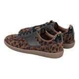 Kevin Leopar Baskılı Kadın Deri Sneaker