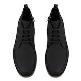 Amelas Siyah Erkek Deri Bot