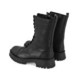 Risenna Siyah Kadın Deri Postal