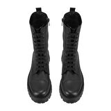 Risenna Siyah Kadın Deri Postal