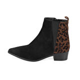 Mena Siyah Kadın Deri Bot
